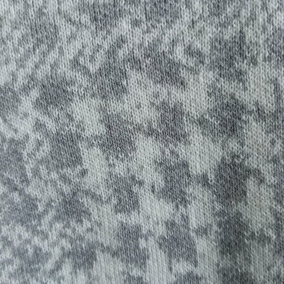 Ann Taylor zip front houndstooth front grey sweater cartigan sz L EUC  /B5 - Picture 2 of 7